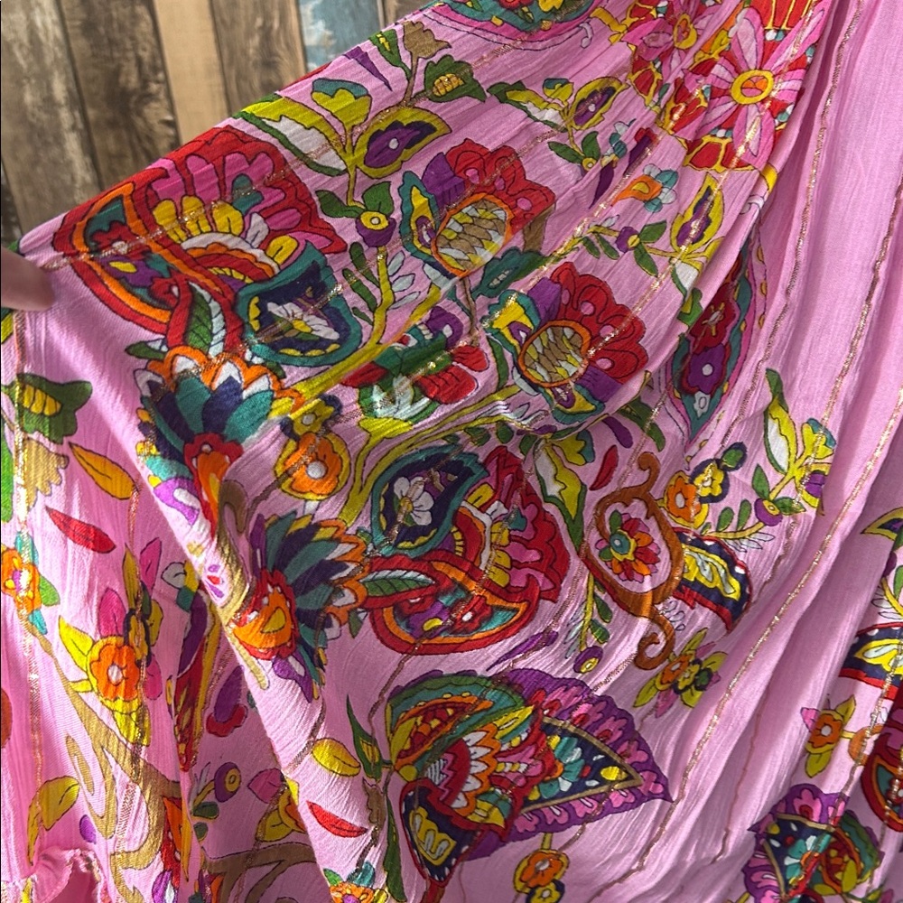 Pink Floral Bohemian Maxi Dress - Women's - Picture 10 of 16